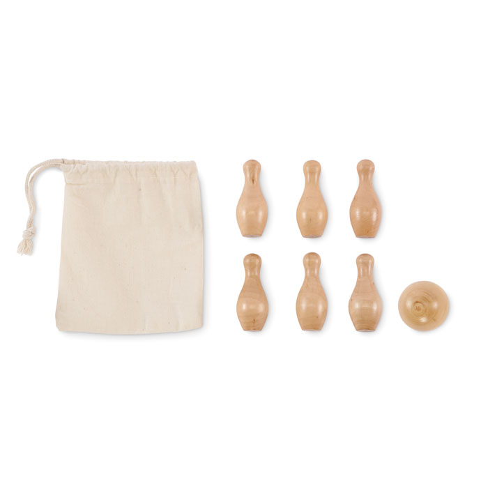 Mini-Bowling-Set Kiefernholz