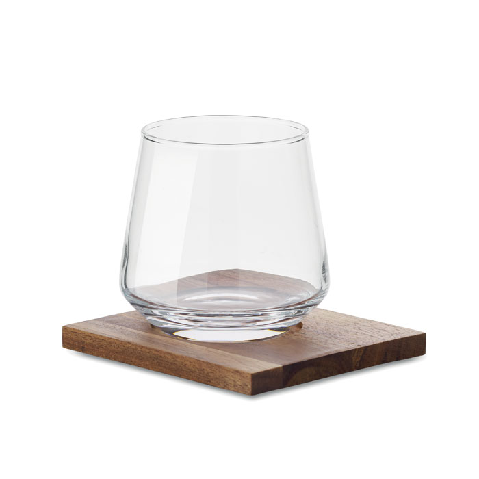 mo2661-22-1 Glas mit Untersetzer