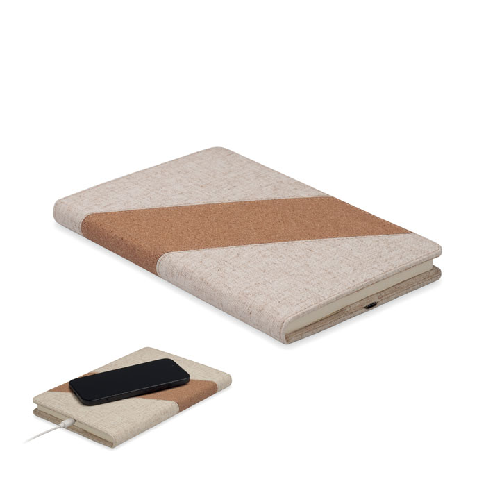 mo2734-13-1 A5-Notizbuch mit 15W-Ladegerät