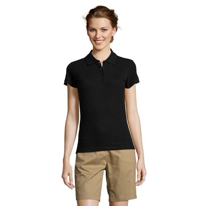 s11310-bk PEOPLE DAMEN POLO 210g