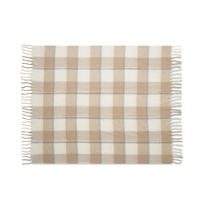 Karierte Mohair-Decke