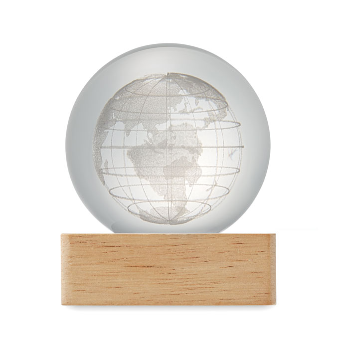 LED-Glaskugel Globus
