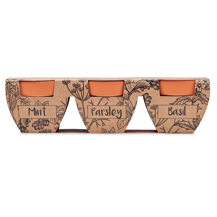 Terracotta-Set Kräuter