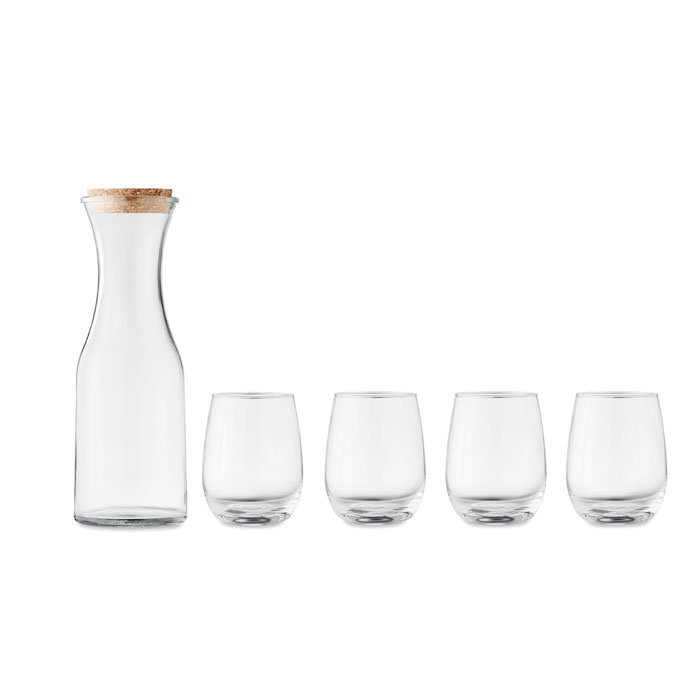 Set aus recyceltem Glas