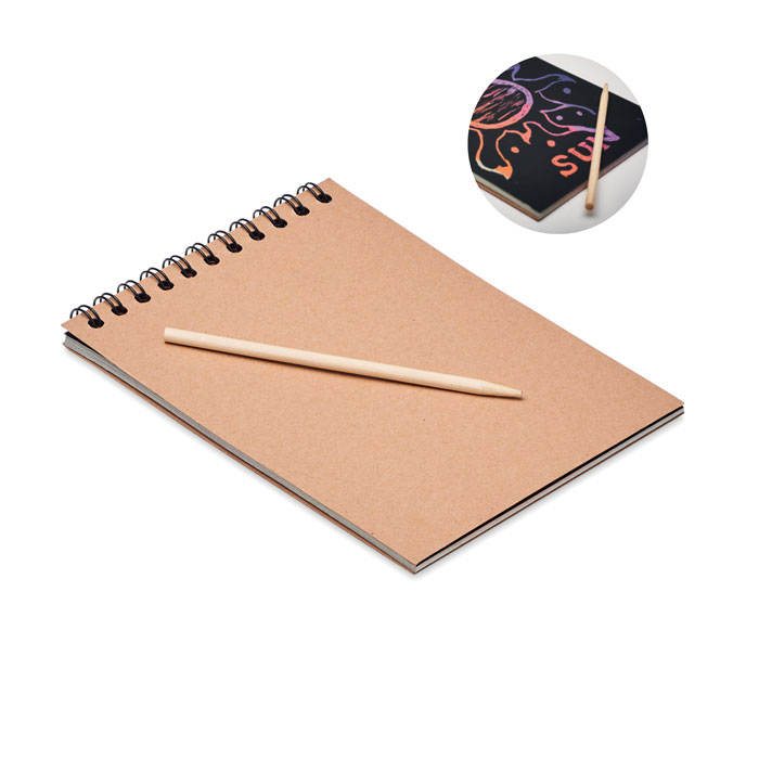 Notizbuch mit Kratzpapier
