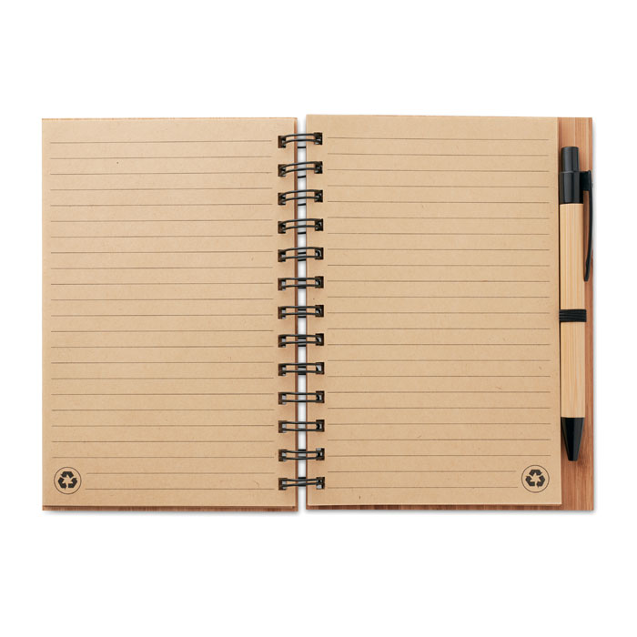 mo9435-40b-2 Notizbuch Bambusdeckel
