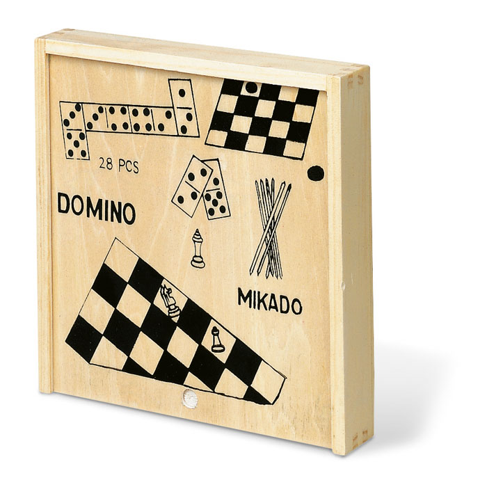 Spielesammlung in Holzbox