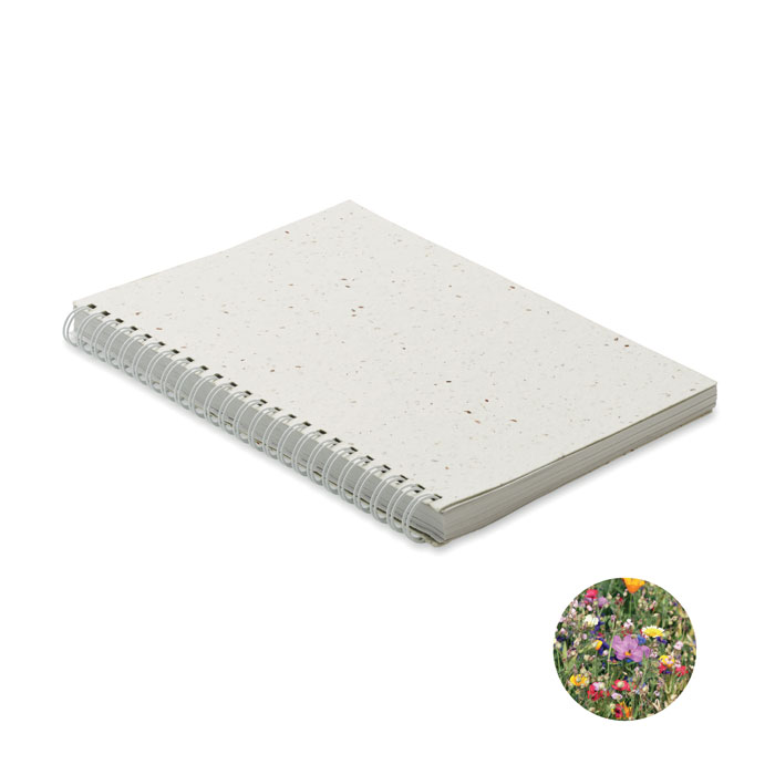 DIN A5 Notizbuch Samenpapier