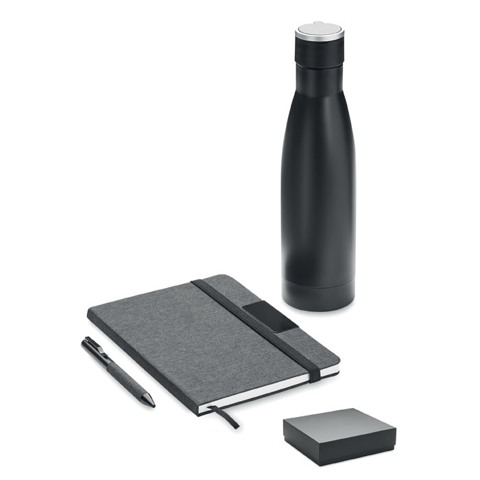 mo2162-03-1 Set Notizbuch mit Flasche