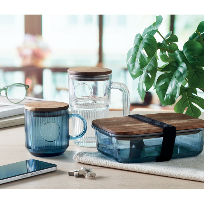 Gerippter Glasbecher 300ml