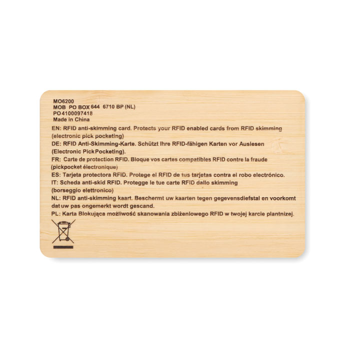 RFID Karte aus Bambus