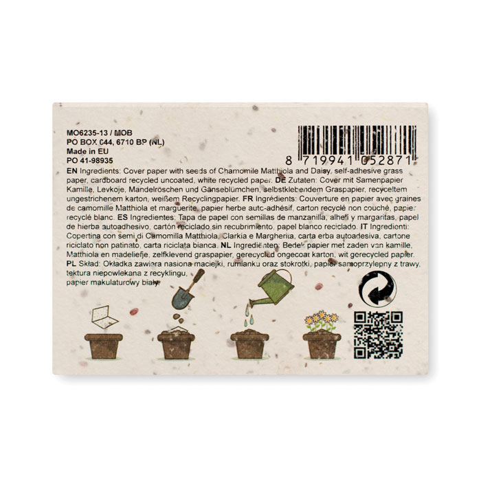 Notiz-Set mit Blumensamen