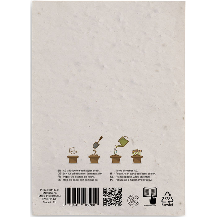 DIN A6 Wildblumen-Samenpapier
