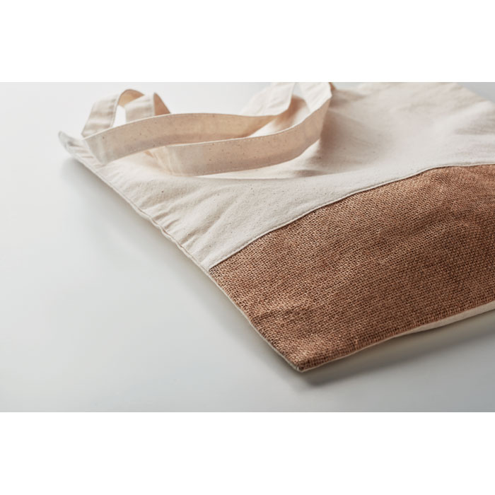 Einkaufstasche mit Jutebesatz
