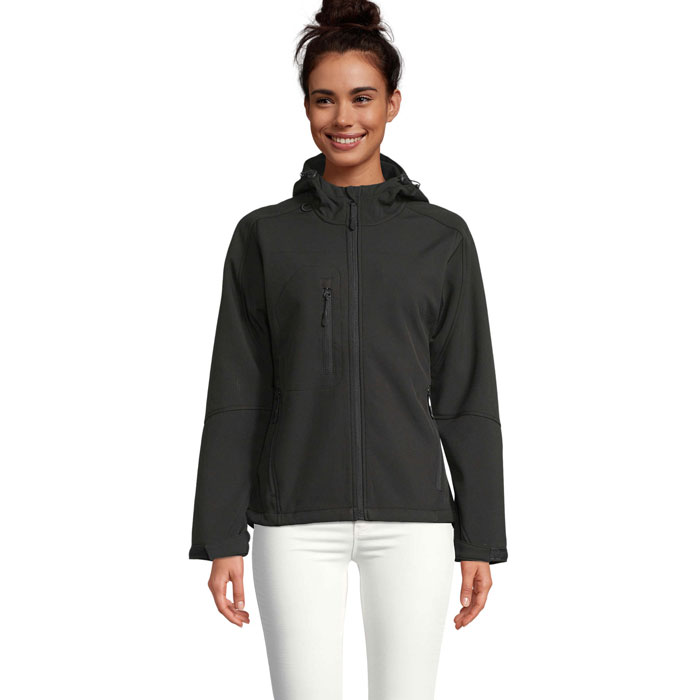 s46802-bk-1 REPLAY DAMEN HOOD SOFTSHELL
