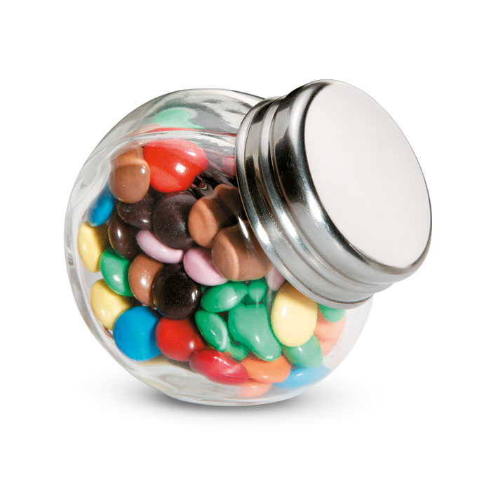 Schokolinsen im Glasspender