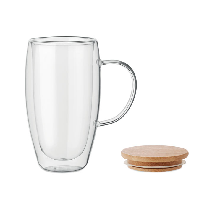 Doppelwandiger Glasbecher 450ml