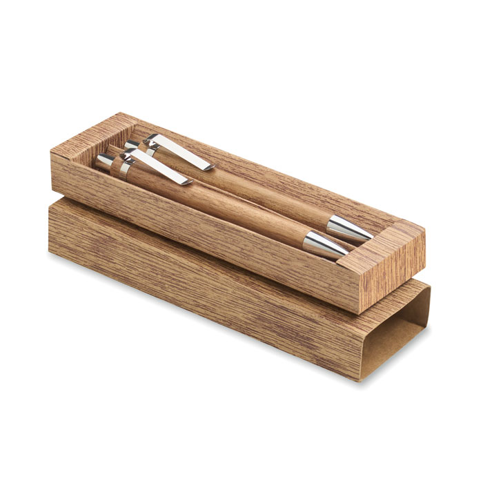 mo3173-40 Schreibgeräte-Set Akazienholz