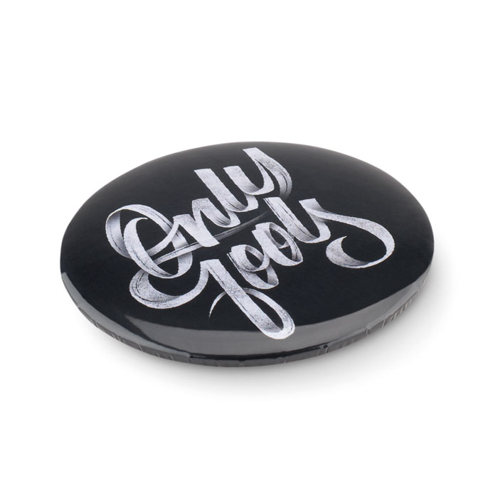 Badge mit Make-up Spiegel