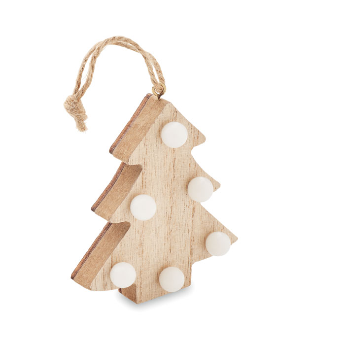Anhänger aus Holz mit LED